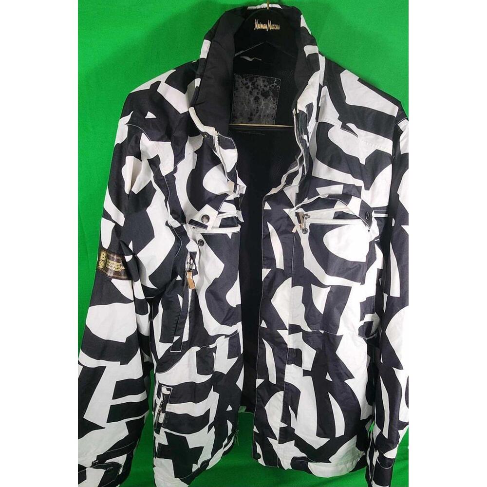 Bonfire Snowboarding Jacket - Stylish Black & White Design